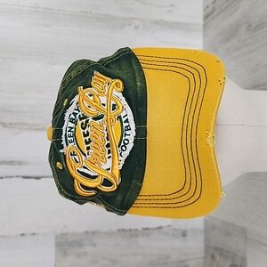 Green Bay Packers green gold cheese heads distressed baseball hat cap adjustable